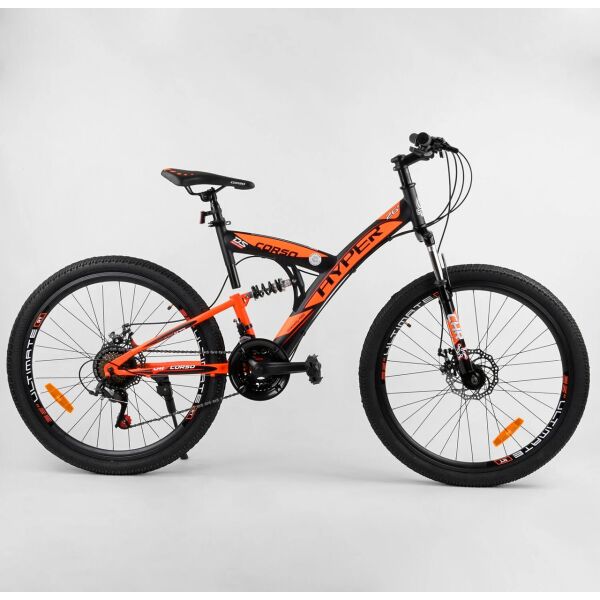 Акція на Велосипед Спортивный CORSO «Hyper» 26" дюймов 87646 оранжевый 03503 від Allo UA