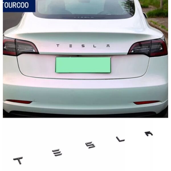 

Напис Tesla букви Тесла Чорний глянець