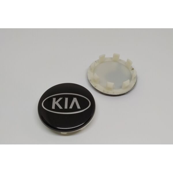 

Ковпачки на диски Kia чорні хром (59мм)C5314K58