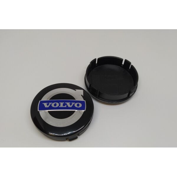 

Ковпачки на диски Volvo чорний/синій лого (64мм) 3546923