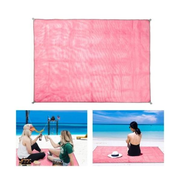 Акция на Коврик-подстилка для пикника или моря анти-песок Sand Free Mat 200x200 мм Розовый от Allo UA