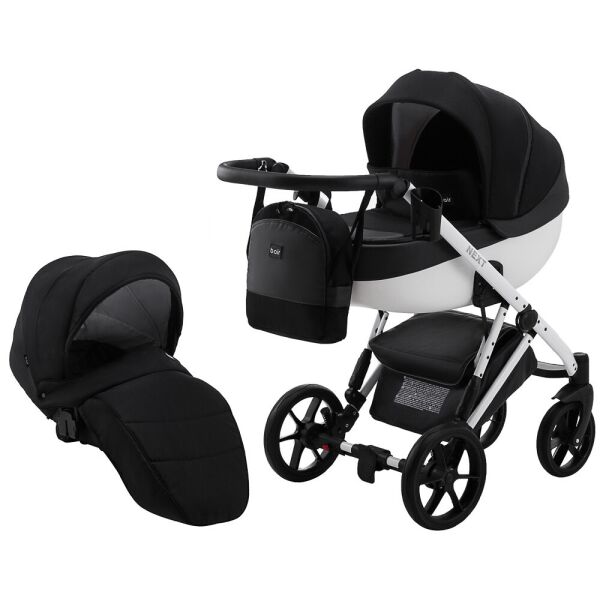 

Коляска 2 в 1 Bair Next White Soft 51 черный 625544