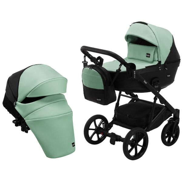 

Коляска 2 в 1 Bair Kiwi кожа 100% мятный 625455