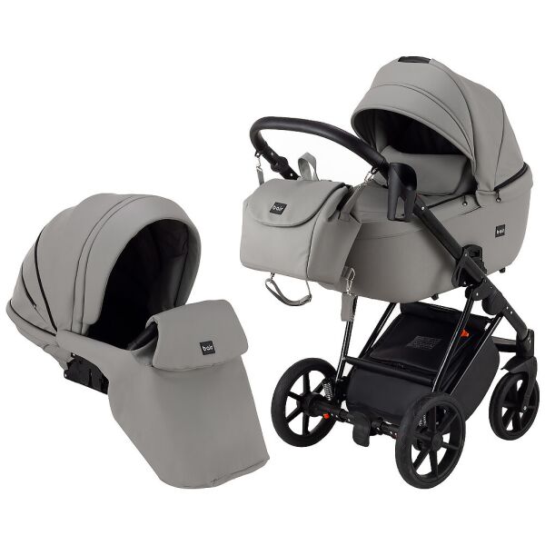 

Коляска 2 в 1 Bair Infinity кожа 100% серый 625183