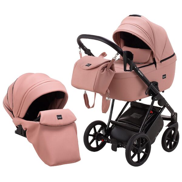 

Коляска 2 в 1 Bair Infinity кожа 100% розовый 625483