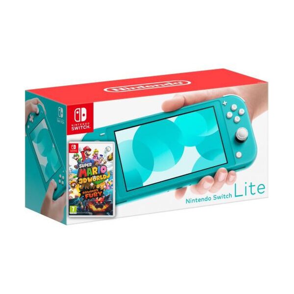 

Nintendo Switch Lite Turquoise + Игра Super Mario 3D World + Bowser's Fury (русская версия)