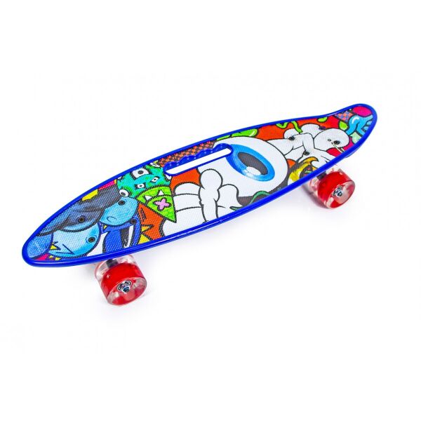 

Пенни борд (Penny Board) с ручкой и светящимися колесами, "EYE"