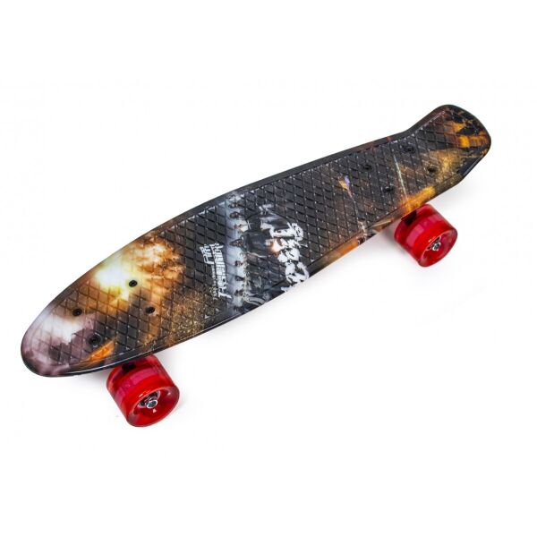 

Пенни борд (Penny Board) 22" со светящимися колесами и рисунком, "Битва"