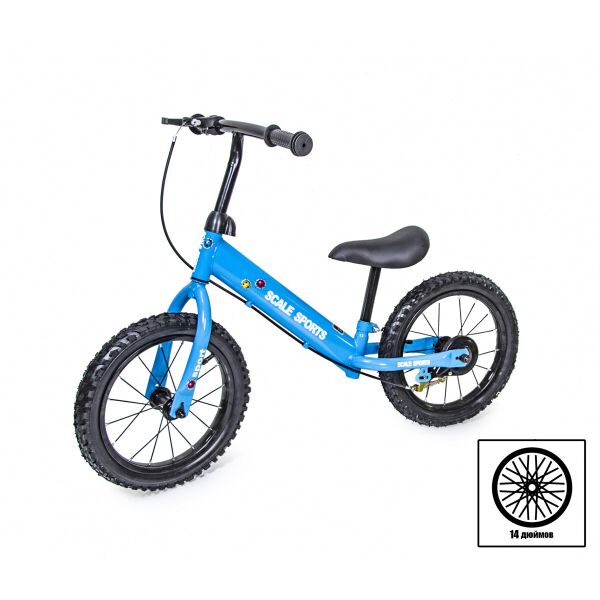 

Беговел (Велобег) детский Scale Sports 14" с надувными колесами, Синий