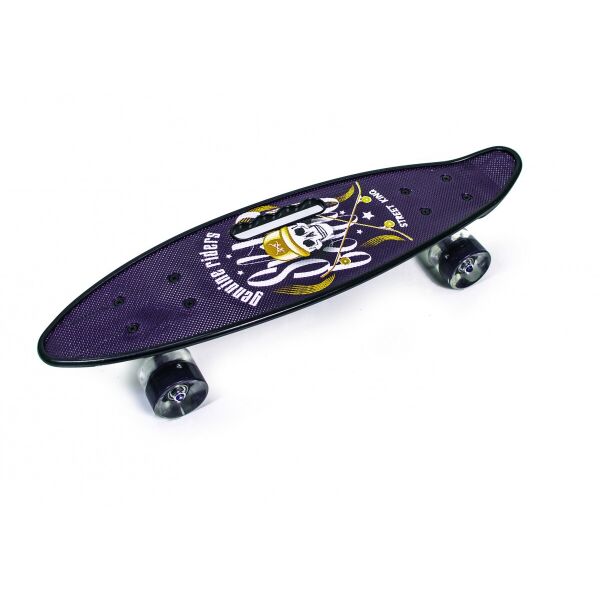 

Пенни борд (Penny Board) с ручкой и светящимися колесами, "Street King"