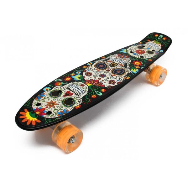 

Пенни борд (Penny Board) Maraton ALFA 22"со светящимися колесами, Череп