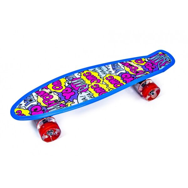 

Пенни борд (Penny Board) 22" со светящимися колесами и рисунком, "OMG"