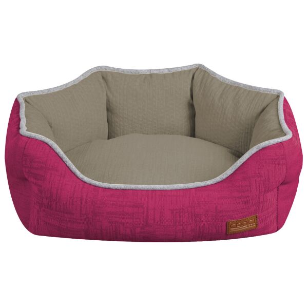

Лежанка для собак Croci COZY FUXIA 85*66*23 см (розово-серый)