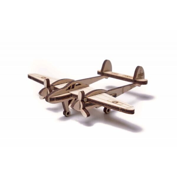 

Конструктор деревянный Wood trick Вудик Самолет Лайтнинг пазл.