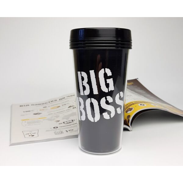 

Стакан для кофе c двойными стенками и крышкой "Big Boss" - дорожный стакан с крышкой