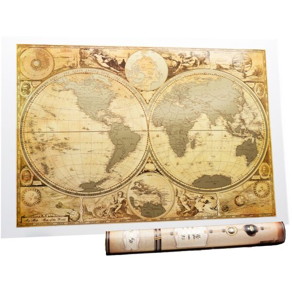 

Старинная скретч карта мира My Map Special Edition ENG 61*43 см Карта в старинном стиле