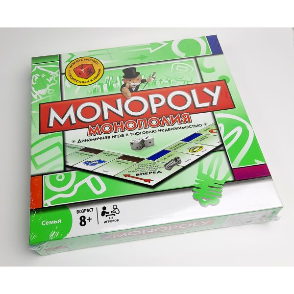 

Настольная игра монополия (торговля недвижимостью) с металическими фигурками - разивающая игра монополия