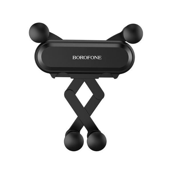 

Тримач Borofone Eddie, gravity in-car phone holder for air outlet Black (BH19)