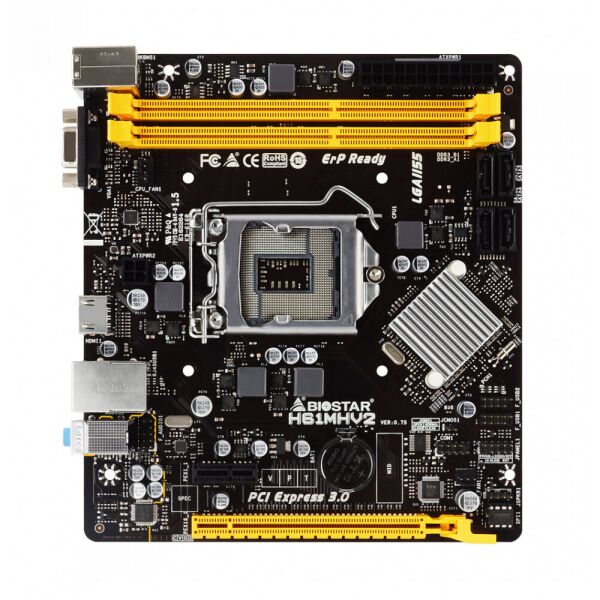 

Материнська плата Biostar MicroATX DDR3 24 (H61MHV2)