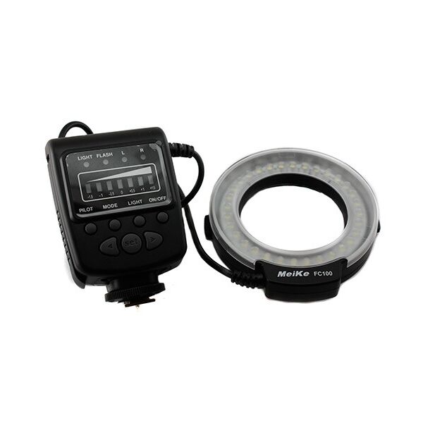 

Макровспышка кольцевая Meike FC100 LED Canon Nikon