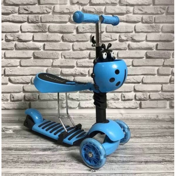 

Самокат детский беговел ровер трико Scooter 3 колёса голубой (148896456) Blue