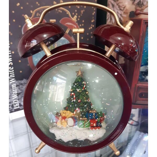 

Настольная лампа Часы со снегом музыкальная новогодний декор елка (80453218)