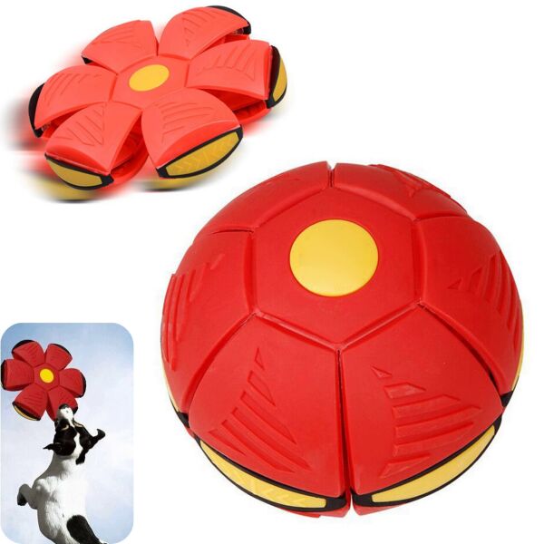 

Плоский складной мяч трансформер летающая тарелка Phlat Ball (53902) Красный