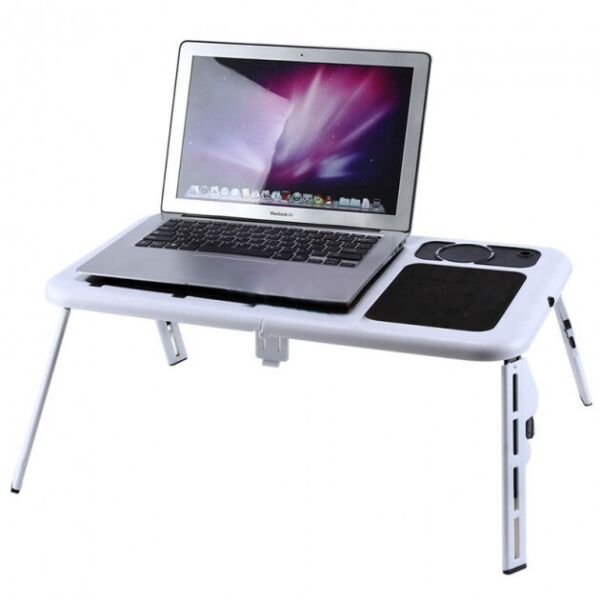 

Столик для ноутбука с активным охлаждением Table Laptop LD09 Подставка с 2-я вентиляторами Black/white
