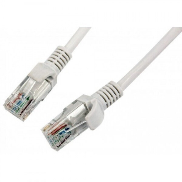 

Патчкорд кабель витая пара HX Patch cable CAT 5E UTP шнур для интернета 1,5 м Серый