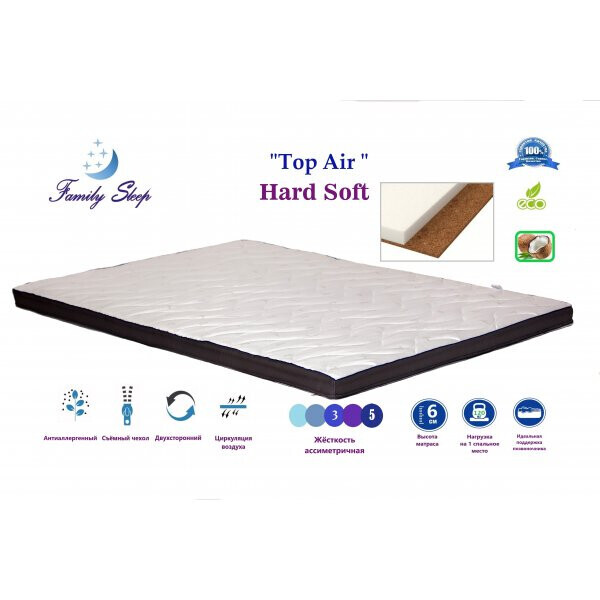 

Матрас на диван TOP Air Hard Soft / Топ Айр Хард Софт 125 x 180