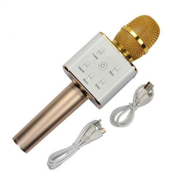 

Микрофон+караоке Bluetooth Q7 Gold