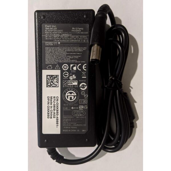 

Зарядное устройство для ноутбука DELL 19,5V/3,34A (7.4 * 5,0) LA65NS2-01