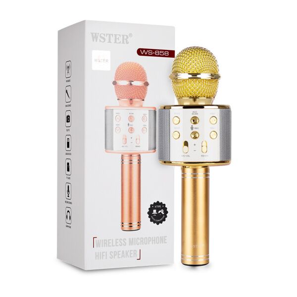

Микрофон Wireless Microphone WS-858 Gold