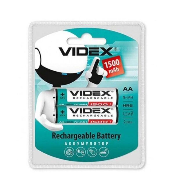 

Аккумулятор VIDEX AA 1500 mAh 2шт Ni-MH