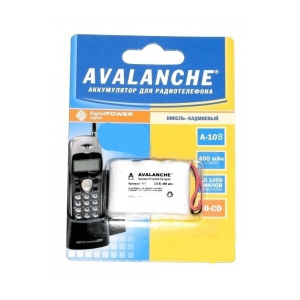 

Аккумулятор Avalanche A-108 400 mAh NiCd