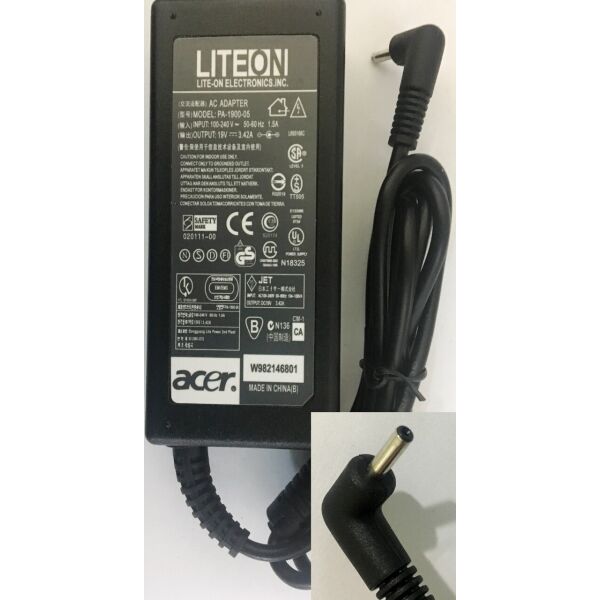 

Блок питания для ноутбука Acer LITEON 19V/3.42A 65W 2.5x0.8