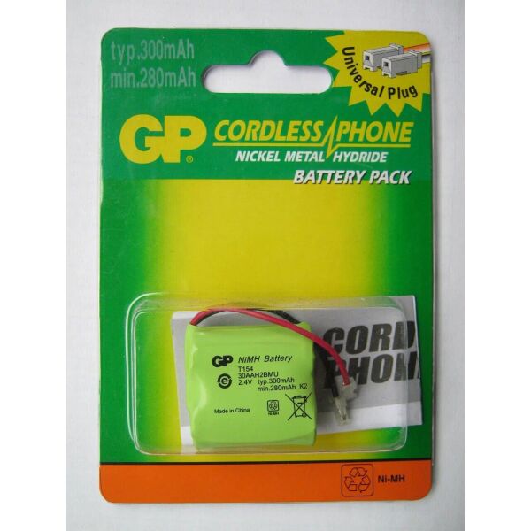 

Аккумулятор GP Rechargeable T-154 300 mAh Ni-MH