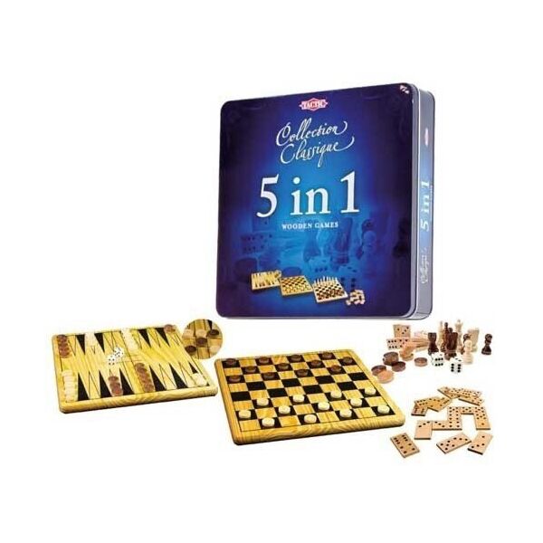

5 в 1 (5 in 1) (Шахматы, Нарды, Шашки, Домино, Крестики нолики) Подарочный Набор