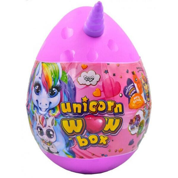

Детский набор для творчества Danko toys Unicorn Wow Box яйцо единорог розовое маленькое