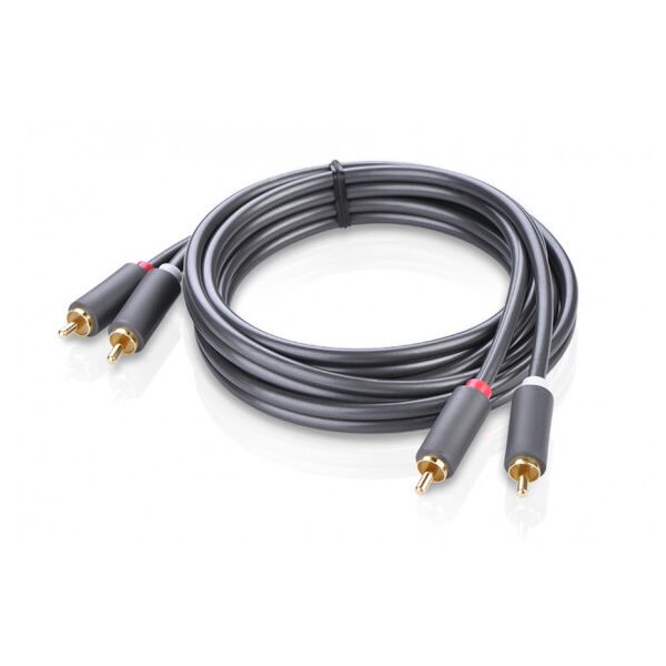 

Межкомпонентный кабель UGREEN AV104 2RCA to 2RCA Audio Cable, 1 m Black