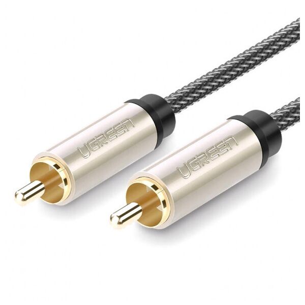 

Межкомпонентный кабель UGREEN AV133 RCA to RCA Coaxial Cable Braided, 2 m Gray 20738