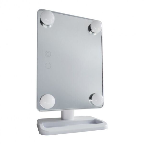 

Косметическое настольное зеркало для макияжа с подсветкой Cosmetie Mirror 360 HH083 сенсорное гримерное белое