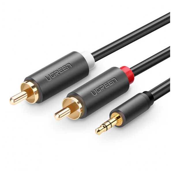 

Межкомпонентный кабель UGREEN AV102 3.5 mm to 2RCA Audio Cable, 1 m Gray 10772