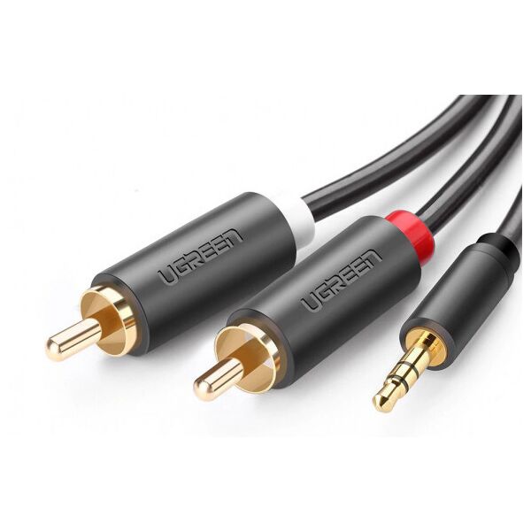 

Межкомпонентный кабель UGREEN AV102 3.5 mm to 2RCA Audio Cable, 1.5 m Gray