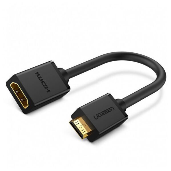 

Межкомпонентный кабель UGREEN Mini HDMI Male to HDMI Female Adapter Cable, 22 cm Black 20137