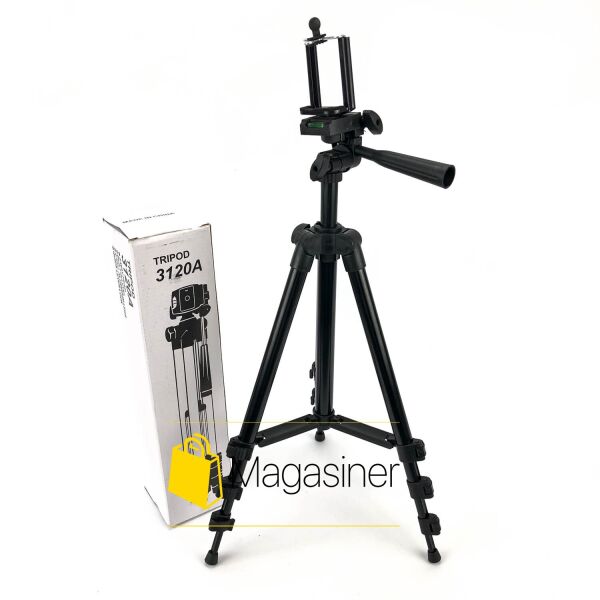 

Компактный штатив трипод Tripod 3120 черный тренога для экшн камер, смартфонов, телефонов и видеокамер (461-tg)