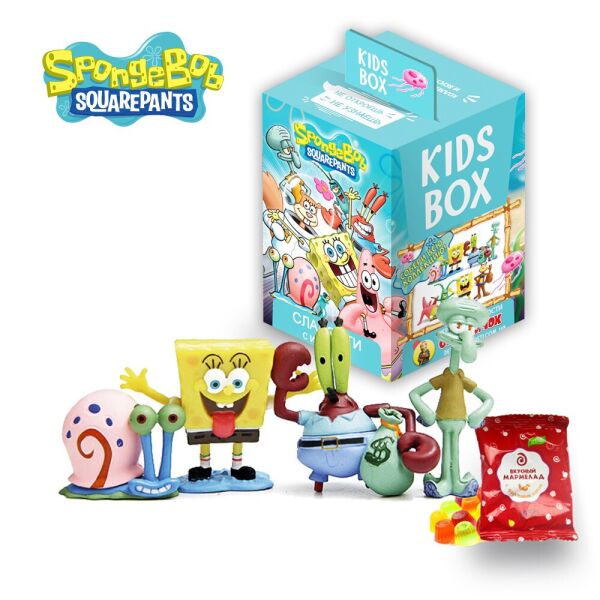 

Свитбокс Кидсбокс Спанч боб мармелад с игрушкой Свит бокс Губка Боб Sponge bob