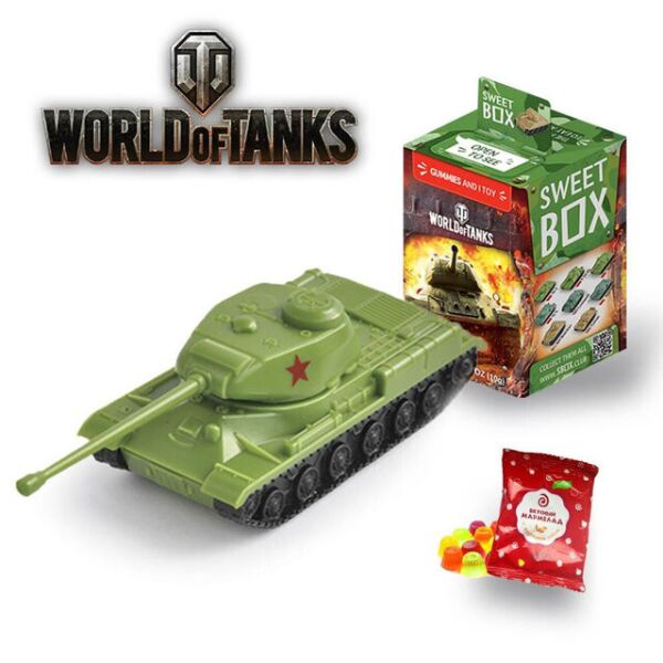 

СВИТБОКС WORLD OF TANKS Мармелад с игрушкой Танк в коробочке свит бокс SWEET BOX