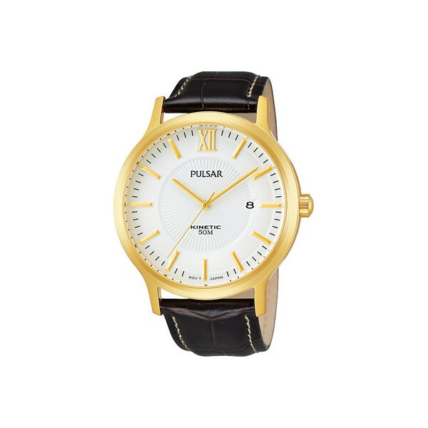 

Часы Pulsar PAR182X1 Herrenuhr gold braun Kinetic 5 ATM