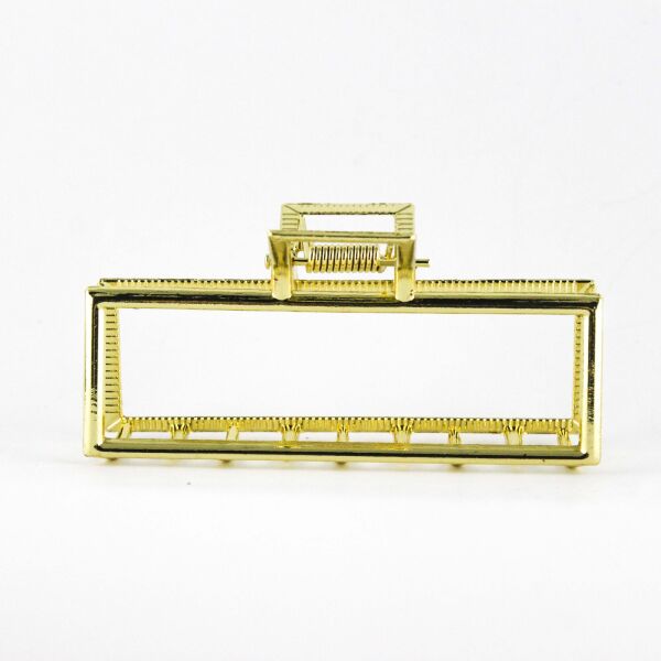 

Металлическая заколка для волос Краб Прямоугольник Золотой (060965)
